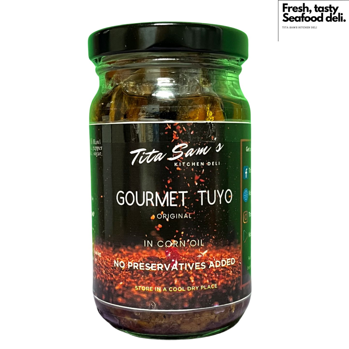 Tita Sam's Kitchen Deli Gourmet Tuyo in Corn Oil (Dried Herring in Corn Oil)